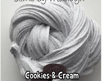 Cookies and Cream Fluffy Scented Slime ~ Cookies and Cream slime