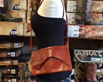 Red Leather Bag with Leather Strap