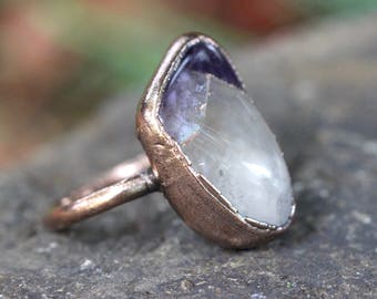 Raw Amethyst Ring Gemstone Ring Raw Stone Ring Natural Stone Ring Raw Crystal Ring Healing Crystals and Stones Healing Crystal Ring