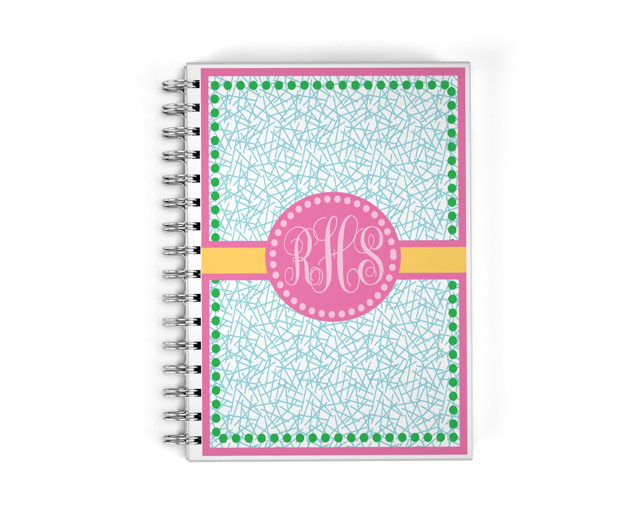 Monthly Planner Personalized Monogrammed Notebook