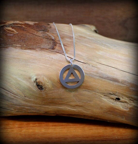 AA Unity Symbol Pendant Sterling silver AA necklace Unity