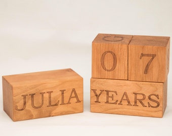 Milestone Blocks, Baby Age Blocks, Baby Photo Prop, Age Blocks, Baby Shower Gift, Newborn Photo Prop, Wooden Age Blocks