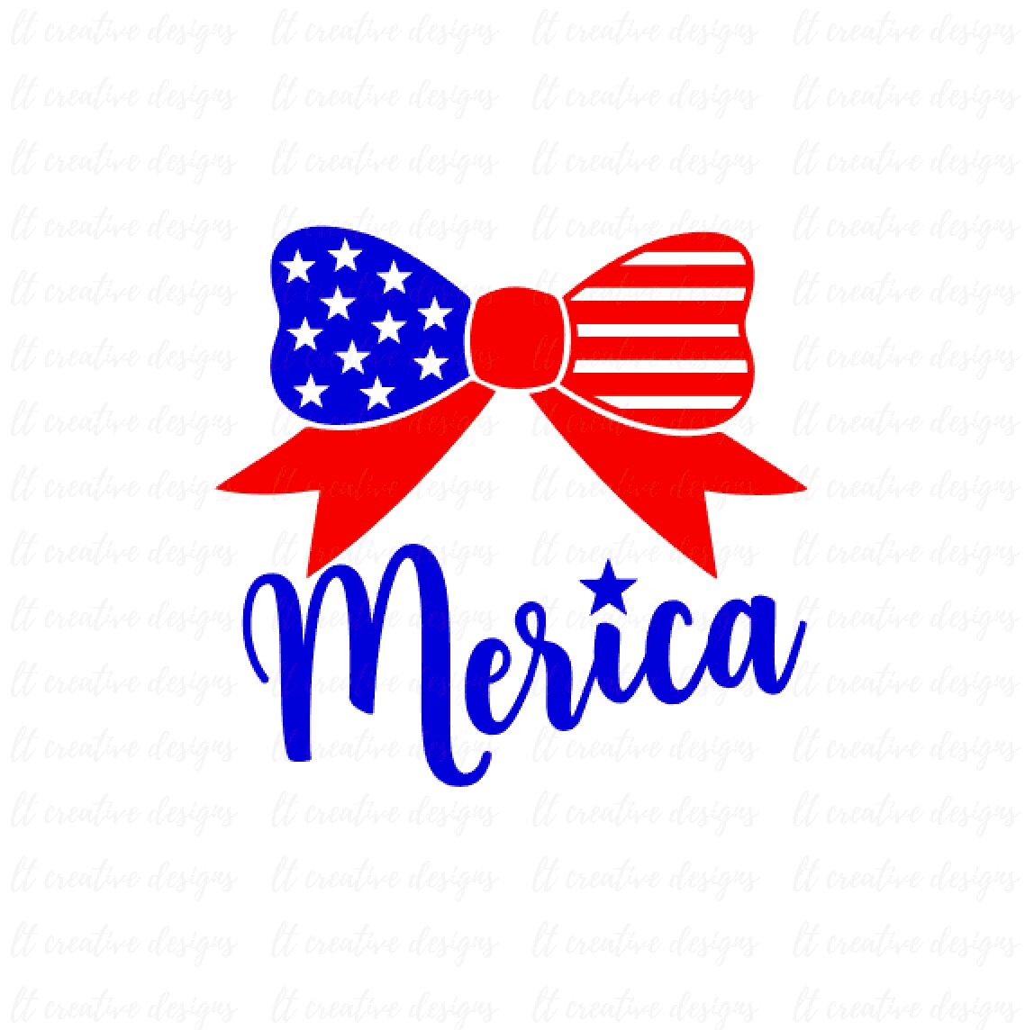 Merica 4th of July Bow SVG Fourth of July SVG 4th of July