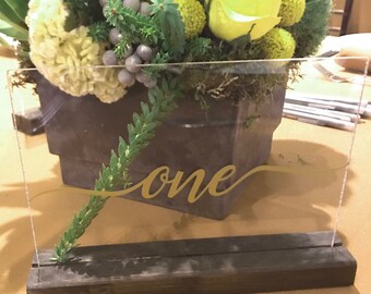 Acrylic table number | Etsy