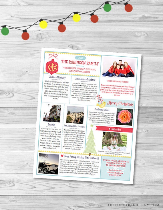 2017 Year In Review / Newsletter Template in PDF for Print