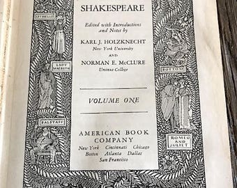 Selected Plays Of Shakespeare Volume 1 - 1936 Shakespeare's Plays - Hamlet - Much Ado About Nothing - Julius Caesar - Edited By Holzknecht