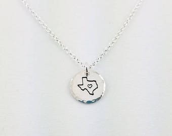 Houston Flood Relief Support Necklace, Texas Necklace, Houston Strong, Donation Jewelry