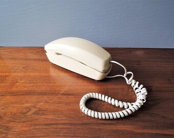 Vintage Trimline Phone, Rotary Dial Telephone, Beige Trimline Phone, Western Electric, The Trimline Phone, 1967 Rotary Dial