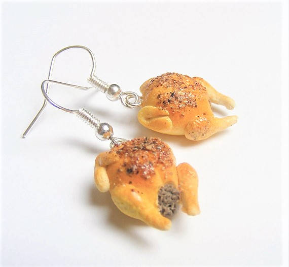thanksgiving plate earrings
