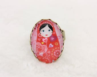 RING Russian doll matriochkas(1825)