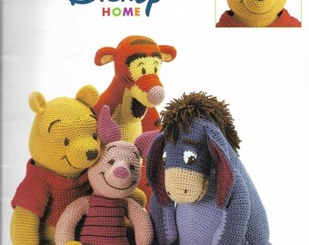Crochet Pattern Booklet - Disney Home Pooh & Friends - POOH, TIGGER, EEYORE and Piglet - Winnie the Pooh Collection by Leisure Arts 2001