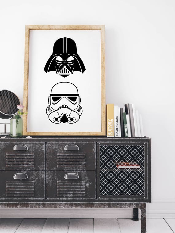 Star Wars - Darth Vador - Storm Tropper - Black and White Il_570xn