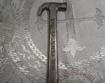 Theobald & Oppenheimer Cigar Box Opener and Pipe Tool. WM. PENN 10 cent cigars.