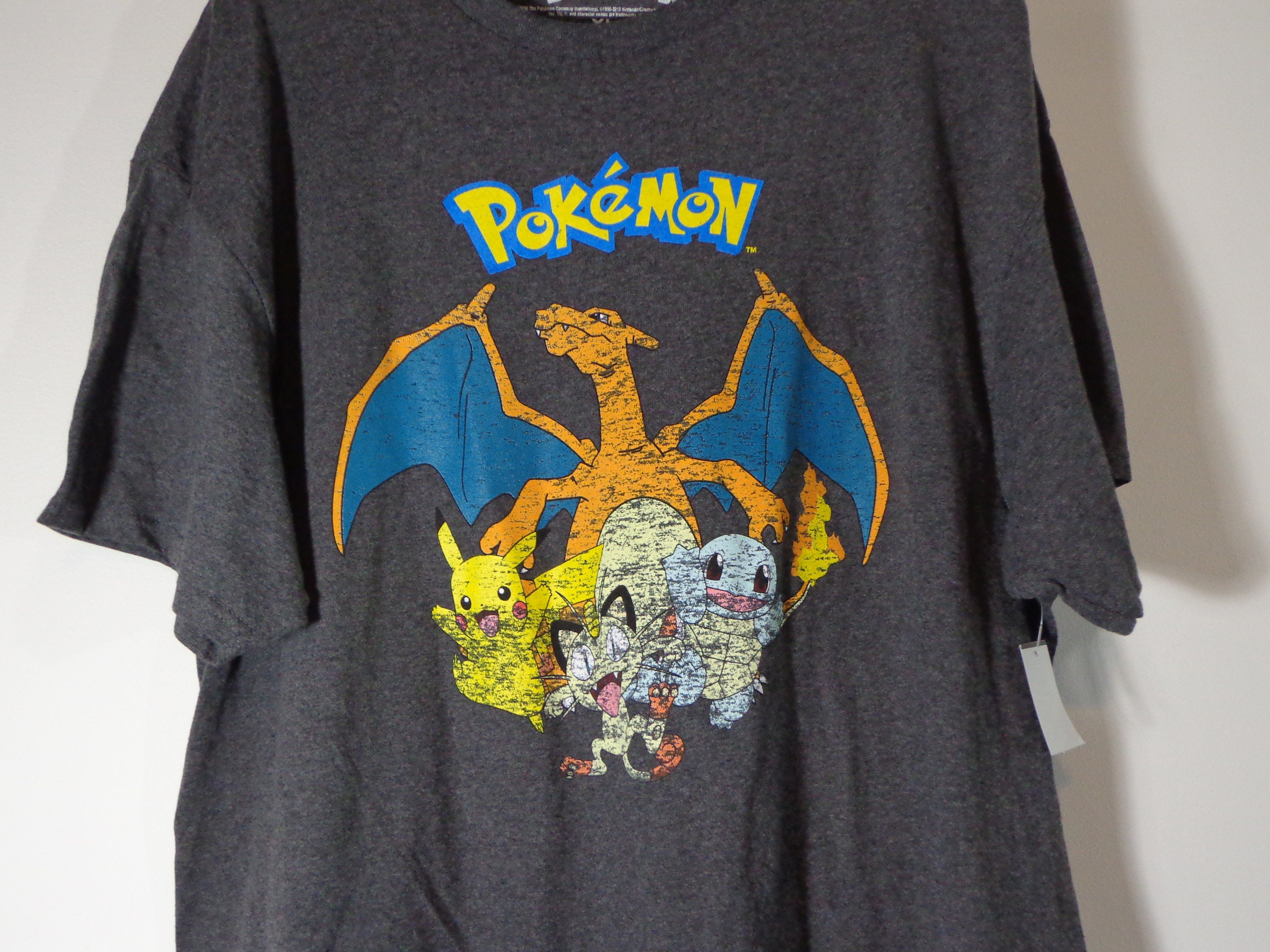 Official Distressed Pokemon Character Logo Tee Shirt Adult Sizes New ...