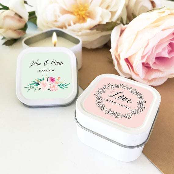 Bridal Shower Favors Personalized Candles Wedding Favors