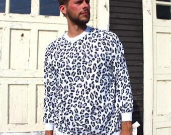 Early 90's Leopard print sweatshirt Tags on! / sz- large
