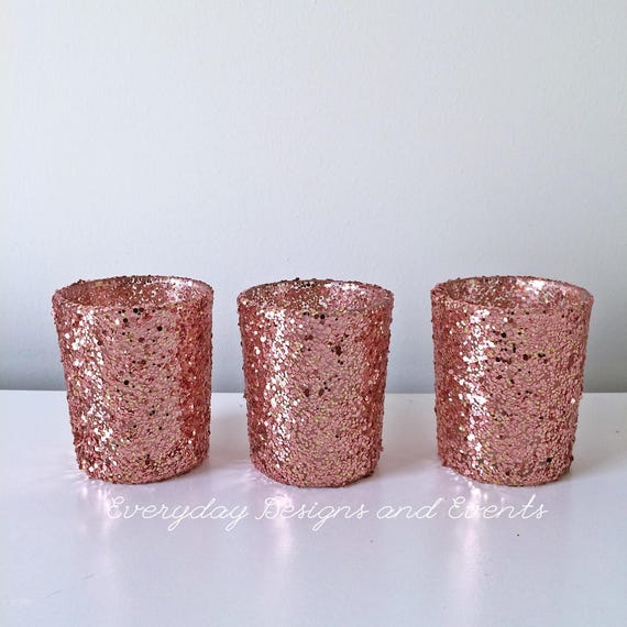 24 rose gold votive candle holders votive wedding