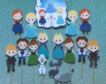 Elsa Cupcake Toppers/ Frozen Cupcake Toppers/ Printables/ Elsa