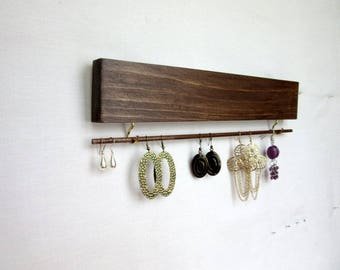 Earring Wall Holder, 12 in. or 16 in., Earring Organizer, Dangle Earring Storage, Jewelry Organizer, Many Colors