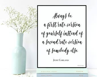 Judy Garland quote, Poster quote Judy Garland, Celebrity quote, Inspirational wall art, Inspirational motivational quote, Printable quote