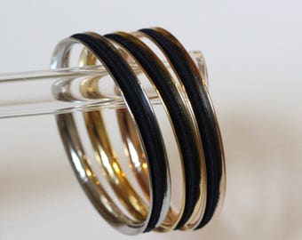 FREE SHIPPING Hair Tie Bracelet Stainless Steel Bangle Bracelet in Silver, Gold, and Rose Gold Hair band hair tie holder, Bridesmaid Gift