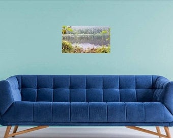 Beautiful picture at Trillium Lake in Oregon photo art with ducks swimming in the distance Print Download