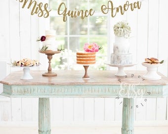Quinceanera Birthday Party Banner Sweet 15th Decorations Gold Glitter Cursive Quinceanera Birthday Party Banner Sweet 15th Decorations Gold Glitter Cursive