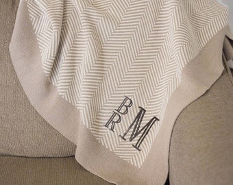 Items Similar To Monogrammed Baby Blanket On Etsy