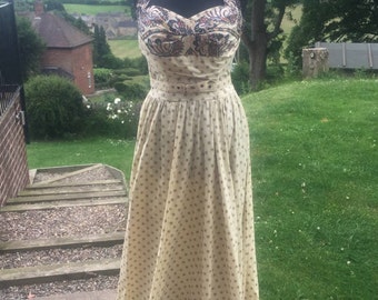 Vintage 1950s floor length dress