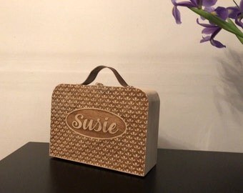 Personalised Wooden Suitcase - Keepsake Box