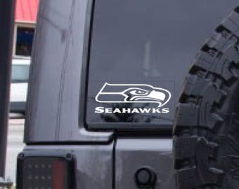 Seattle Seahawks, Seahawks decal, FREE SHIPPING, White vinyl decal football, sports decal, sticker decal, football, home decor #112