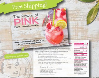 plexus sample postcard, CUSTOM plexus postcard, slim sample postcard, plexus swag - Free Shipping