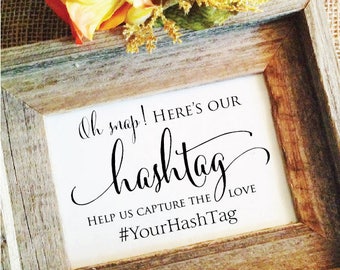 Wedding Hashtag Sign V2 Rustic Wedding Sign Rustic Wedding Decor help us capture the love rustic wedding decoration (Frame NOT included)