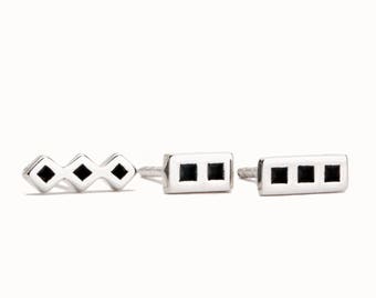 Stud Earrings Minimalist Sterling Silver Earrings Tiny Geometric Jewelry - CST006