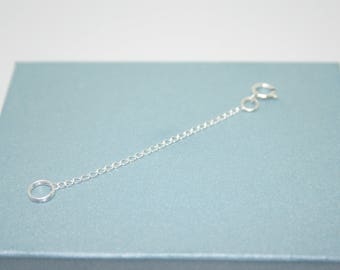 Silver Necklace Extension Chain, Necklace Lengthener, Longer Necklaces, Jewelry, Sterling Silver Necklace Extension Chain