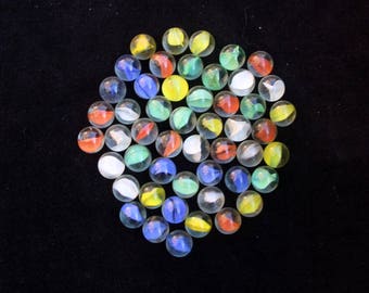 Fifty Retro Glass Marbles | Vintage Games | Sixties