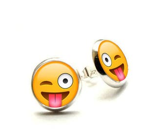 Silly Emoji Stud Earrings- Hypoallergenic Earrings for Sensitive Ears