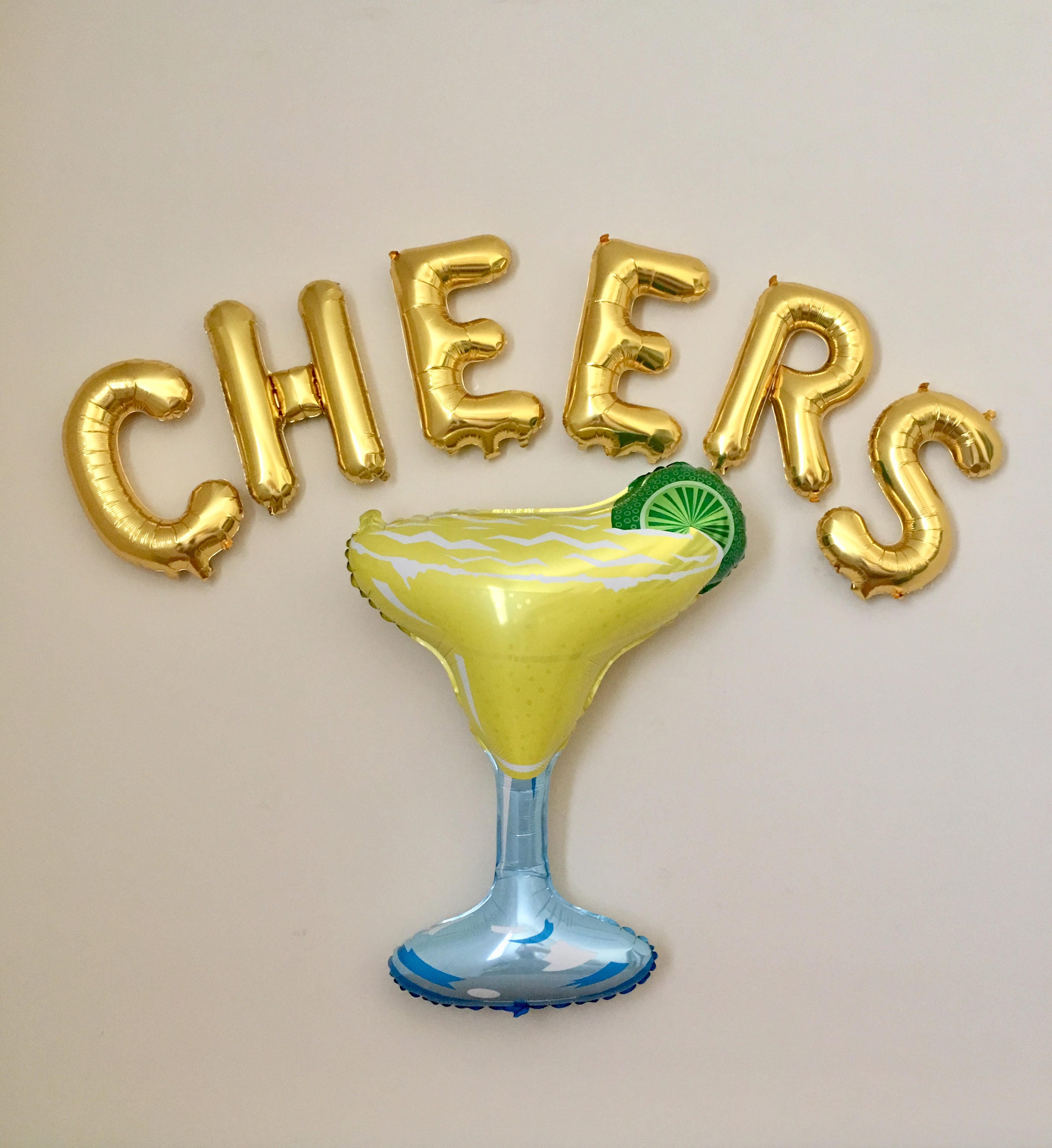 Cheers Margarita Glass BalloonsCheers Party ThemeCheers to 30,40,50