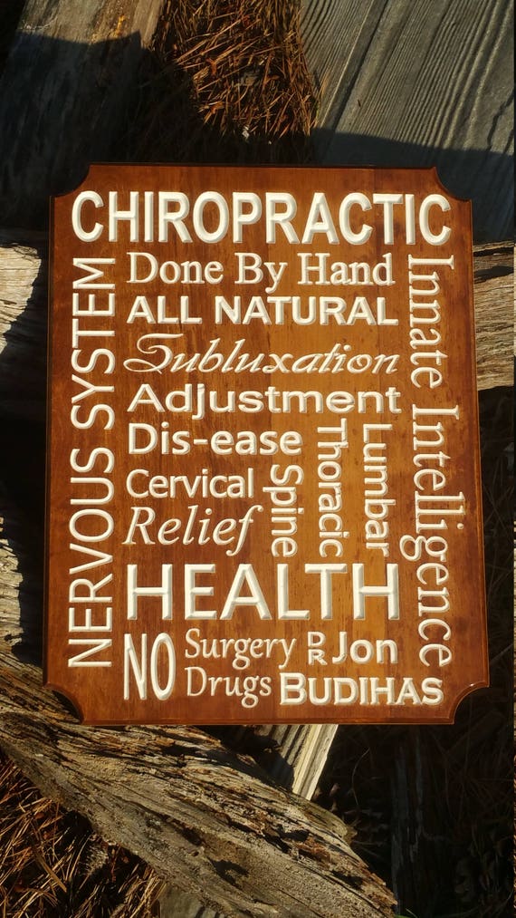 Chiropractic Art Wood Chiropractor Gift Sign Office