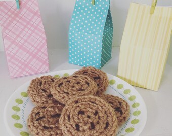 Play Food, Half Dozen Chocolate Chip Cookies, Pretend Play