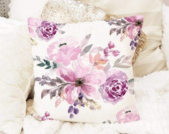 Floral Pattern Pillow Cover, Floral Throw Pillow Covers, Canvas Pillow, Velvet pillow case, floral pillow cover, cushion, decor, pillow case