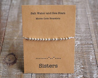 Sister bracelet, morse code bracelet, best friend bracelet, friendship bracelet, morse code, sister morse code, secret message, custom