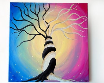 Tree of life painting | Etsy