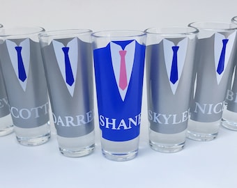 Personalized Shot Glasses - Wedding Shot Glasses - Wedding Favors - Take a Shot -Bachelor Party - Custom Shot Glasses -Groomsmen Proposal
