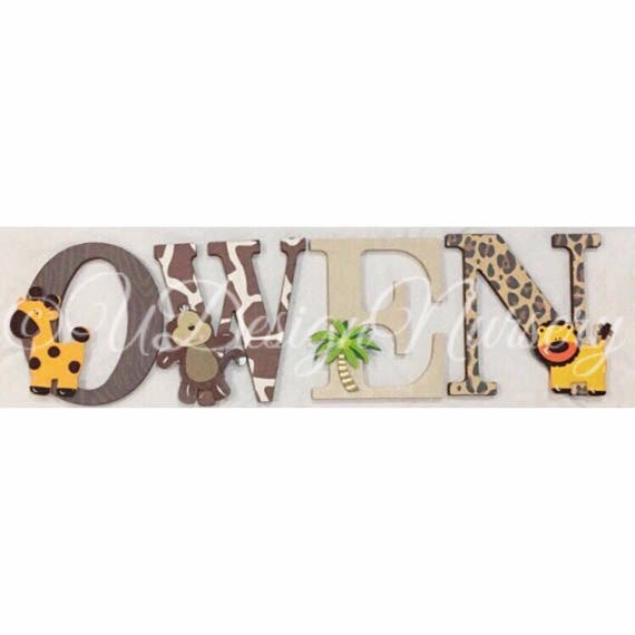 jungle safari wall letters