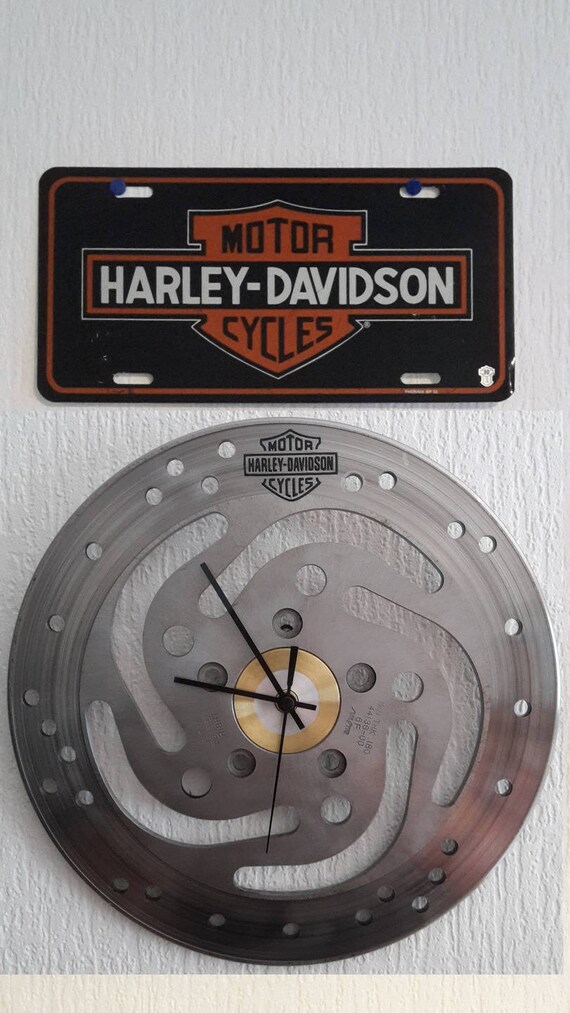 Harley Davidson Dyna Brake Disc Clock Decoration Industrial Harley Davidson Dyna Brake Disc Clock Decoration Industrial