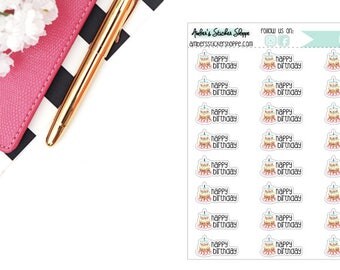 Happy Birthday Planner Stickers