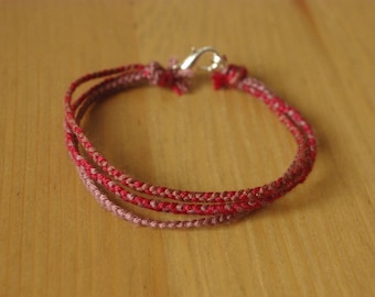 Bracelet thin braids cotton ethnic style