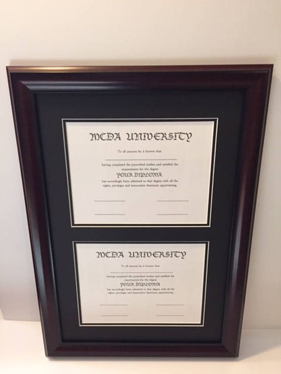 Double opening diploma frame 8.5x11