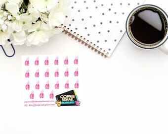 Planner Stickers | Ballerina Shoe Stickers| Ballet Stickers|Dance Class Stickers|Pink Ballet Shoe Stickers|Mini sheet ballet shoes